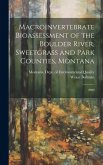 Macroinvertebrate Bioassessment of the Boulder River, Sweetgrass and Park Counties, Montana: 2000