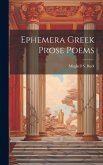 Ephemera Greek Prose Poems