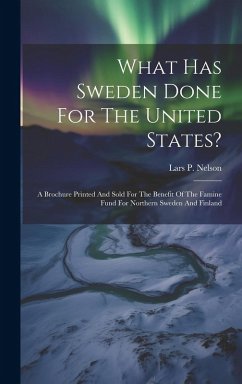Cover What Has Sweden Done For The United States?: A Brochure Printed And Sold For The Benefit Of The Famine Fund For Northern Sweden And Finland