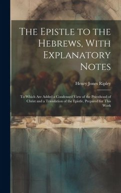 The Epistle to the Hebrews, With Explanatory Notes: To Which are Added a Condensed View of the Priesthood of Christ and a Translation of the Epistle, - Ripley, Henry Jones