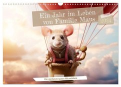 Ein Jahr im Leben von Familie Maus (Wandkalender 2024 DIN A3 quer), CALVENDO Monatskalender