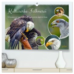 Kulturerbe Falknerei (hochwertiger Premium Wandkalender 2024 DIN A2 quer), Kunstdruck in Hochglanz - Kleemann, Claudia