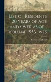 List of Residents 20 Years of age and Over as of .. Volume 1956- w.13