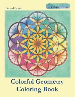 Colorful Geometry Coloring Book: Relaxing Coloring with Colored Outlines - Design, Sympsionics