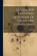 Lecons Sur Certaines Questions De... - Bild 1