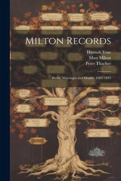 Milton Records: Births, Marriages and Deaths, 1662-1843 - Milton, Mass; Thacher, Peter; Vose, Hannah