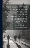 Addresses Delivered In Lawrenceville, New Jersey At The 73d Annual Commencement Of The High School, June 28, 1883