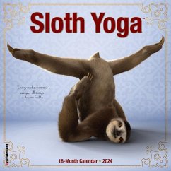 Sloth Yoga 2024 7 X 7 Mini Wall Calendar - Willow Creek Press