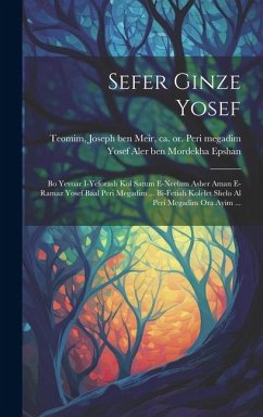 Sefer Ginze Yosef: Bo Yevoar I-yeforash Kol Satum E-neelam Asher Aman E-ramaz Yosef Baal Peri Megadim ... Bi-fetiah Kolelet Shelo Al Peri