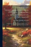 To the Right Honovrable the Lords and Commons Assembled in Parliament: The Humble Advice of the Assembly of Divines, Sitting at Westminster, Concernin
