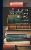 Lists of Publications, 1884-1905: Exhibition Catalogues, 1886-1905