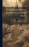 Purvamimamsa-adhikaranakaumudi