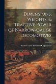 Dimensions, Weights, & Tractive Power of Narrow-Gauge Locomotives