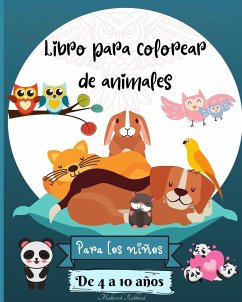 Libro para colorear de animales para niños de 4 a 10 años - Rickblood, Malkovich