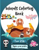 Animals Coloring Book For Kids Ages 4-10 years
