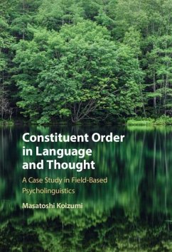 Cover Constituent Order in Language and Thought (eBook, ePUB)