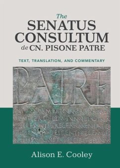 Senatus Consultum de Cn. Pisone Patre (eBook, PDF) Cover Senatus Consultum de Cn. Pisone Patre (eBook, PDF)
