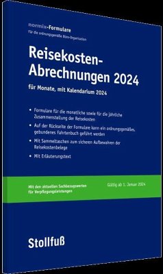 Reisekosten-Abrechnung 2024 mit Kalendarium