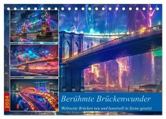 Berühmte Brückenwunder (Tischkalender 2024 DIN A5 quer), CALVENDO Monatskalender