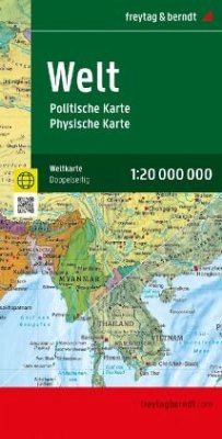Cover Weltkarte, politisch - physisch, 1:20.000.000, gefaltet, freytag & berndt