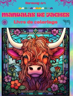 Mandalas de vaches Livre de coloriage pour adultes Dessins anti-stress pour encourager la créativité - Art, Harmony