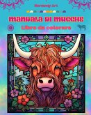 Mandala di mucche Libro da colorare per adulti Disegni antistress per incoraggiare la creatività
