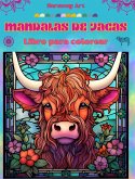 Mandalas de vacas Libro de colorear para adultos Diseños antiestrés para fomentar la creatividad