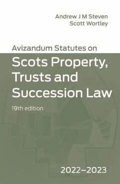 Cover Avizandum Statutes on Scots Property, Trusts & Succession Law (eBook, ePUB)