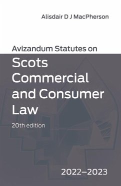 Cover Avizandum Statutes on Scots Commercial and Consumer Law (eBook, PDF)