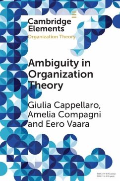 Ambiguity in Organization Theory (eBook, PDF) - Cappellaro, Giulia; Compagni, Amelia; Vaara, Eero