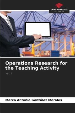 Operations Research for the Teaching Activity - González Morales, Marco Antonio
