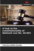 A look at the constitutionality of National Law No. 26.854
