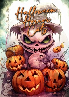 Halloween Horror Cats Coloring Book for Adults - Publishing, Monsoon;Grafik, Musterstück