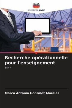 Recherche opérationnelle pour l'enseignement - González Morales, Marco Antonio