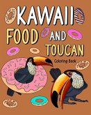 Kawaii Food and Toucan Coloring Book