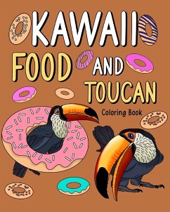 Kawaii Food and Toucan Coloring Book - Paperland