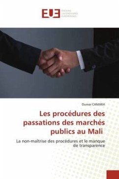 Les procédures des passations des marchés publics au Mali - Camara, Oumar