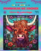 Mandalas de vaches Livre de coloriage pour adultes Dessins anti-stress pour encourager la créativité