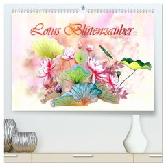 Lotus Blütenzauber (hochwertiger Premium Wandkalender 2024 DIN A2 quer), Kunstdruck in Hochglanz