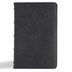 CSB Personal Size Bible, Holman Handcrafted Collection, Premium Marbled Slate Calfskin - Csb Bibles By Holman