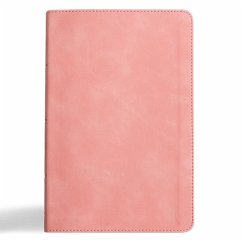 CSB Thinline Bible, Blush Pink Suedesoft Leathertouch - Csb Bibles By Holman