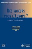 Des valeurs pour l'Europe ? (eBook, PDF)
