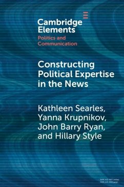 Cover Constructing Political Expertise in the News (eBook, PDF)