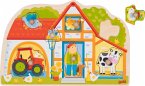 Goki 57349 - Steckpuzzle Unser Bauernhaus, 7-teilig, Holz Goki 57349 - Steckpuzzle Unser Bauernhaus, 7-teilig, Holz