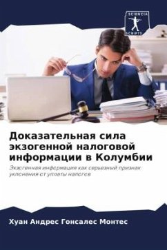 Cover Dokazatel'naq sila äkzogennoj nalogowoj informacii w Kolumbii