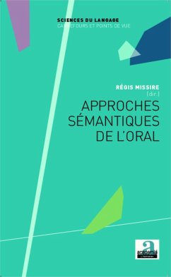 Cover Approches sémantiques de l'oral (eBook, PDF)