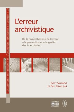 Cover L'erreur archivistique (eBook, PDF)