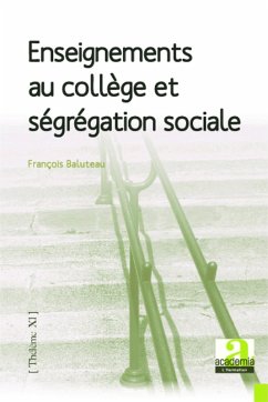 Cover Enseignements au collège et ségrégation sociale (eBook, PDF)