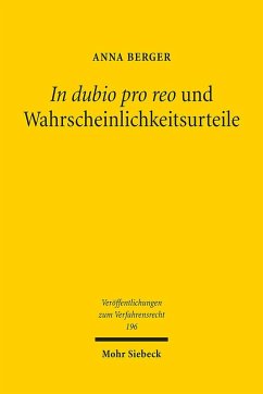 Cover In dubio pro reo und Wahrscheinlichkeitsurteile