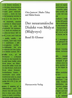 Der neuaramäische Dialekt von Midyat (Mi¿yoyo) - Jastrow, Otto;Talay, Shabo
